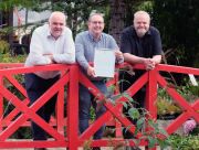 Paul O’Kane, centre, with Drew Gallagher, left and Kieran Gallagher.